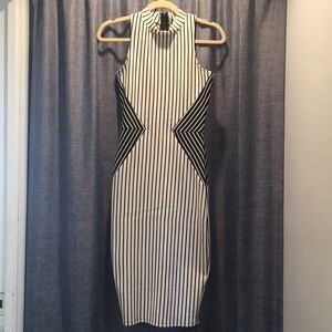 Black and White Bodycon Dress